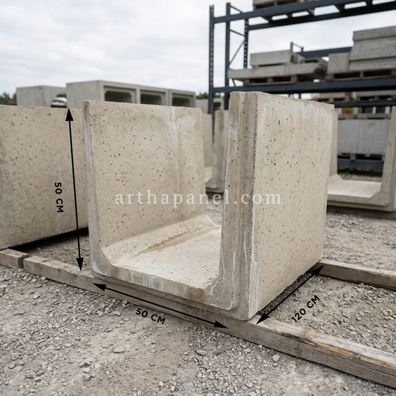 Harga U Ditch 50x50x120